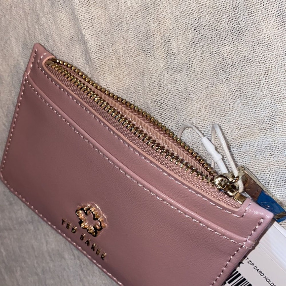 TED BAKER LONDON Jorjana Flower Eyelet Leather Zip Card Holder - Picture 8 of 11